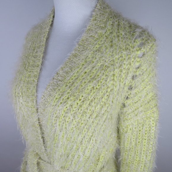 Anthropologie Larkin Shimmer Tie Waist Cardigan S - Picture 7 of 11